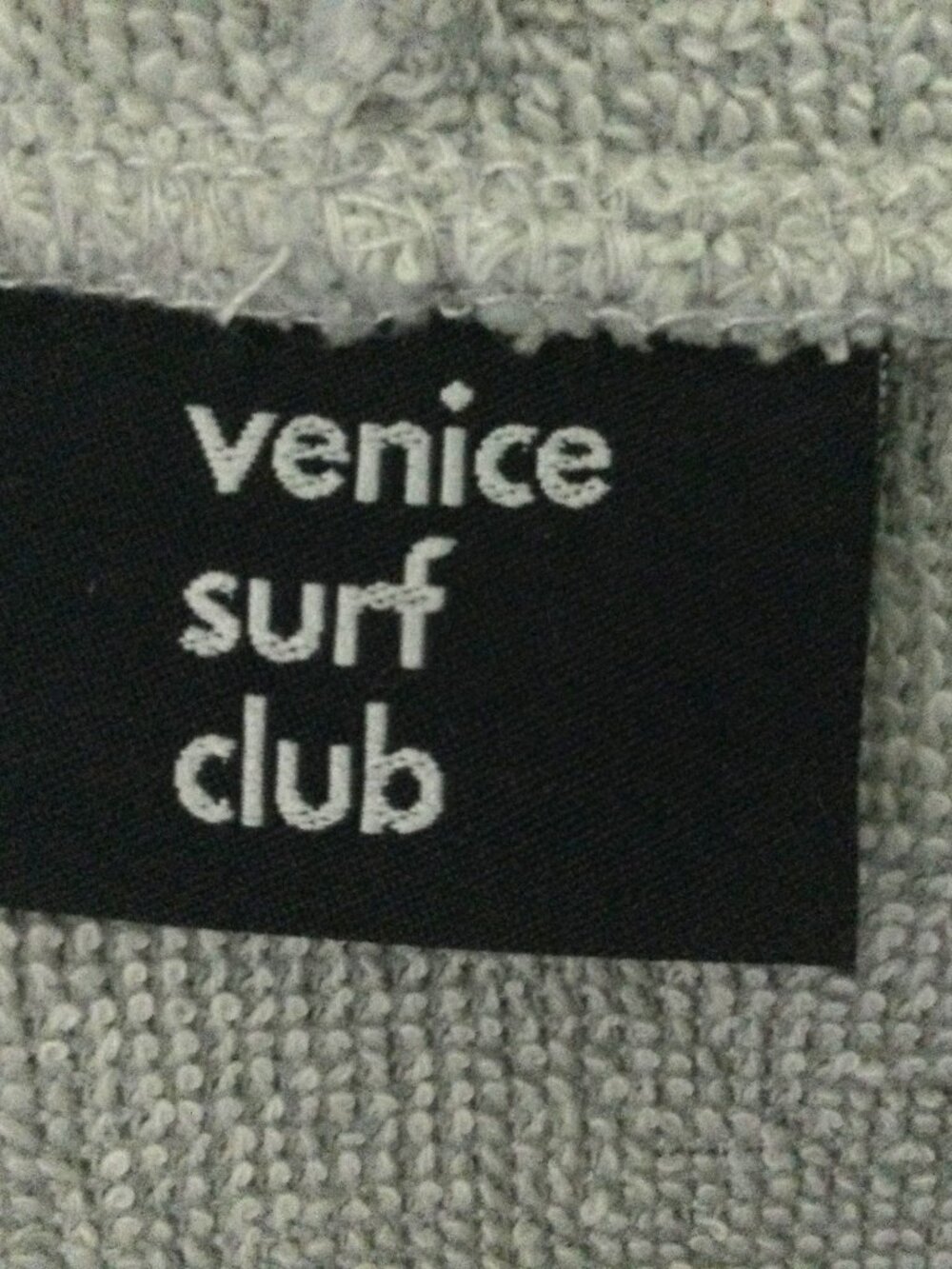 Venice Surf Club Cotton Surf Poncho Hooded Robe OS Silver Gray Turkish - Picture 2 of 6